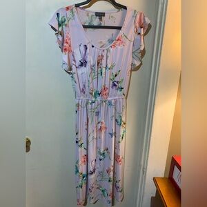 The Limited Pastel Floral Midi Dress